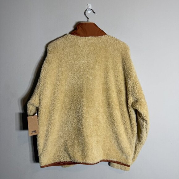 NWT Vans Vista Mock Neck Full Zip Mojave Desert Jacket Women's Medium Tan Teddy - Picture 5 of 15
